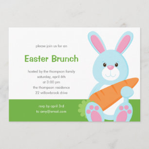 Invitation à la fête de Pâques Cute Bunny