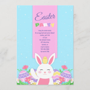 Invitation à la fête de Pâques de Bunny