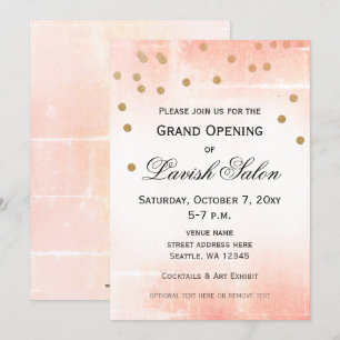 Invitation à la fête de Peach Pink
