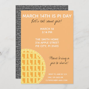 Invitation à la fête de Pi Day avec Chiffres Pi su