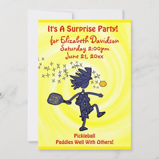 Invitation à la fête de Pickleball (Devant)
