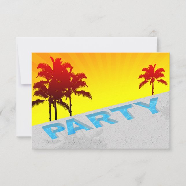 invitation à la fête de piscine (Devant)