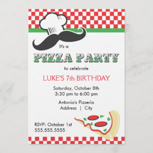 Invitation à la fête de Pizza