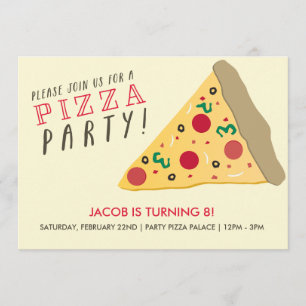 Invitation à la fête de Pizza