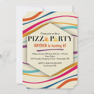 Invitation à la fête de Pizza
