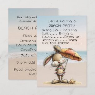 Invitation à la fête de plage d'amis