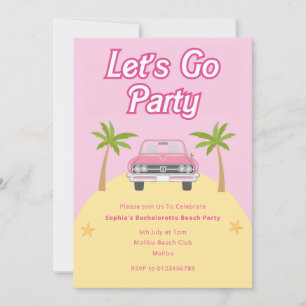 Invitation à la fête de plage de Malibu