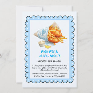 Invitation à la Fête de Poisson Frit & Chips – Inv