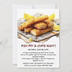 Invitation à la Fête de Poisson Frit & Chips – Inv