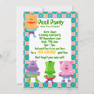 INVITATION À LA FÊTE DE POOL