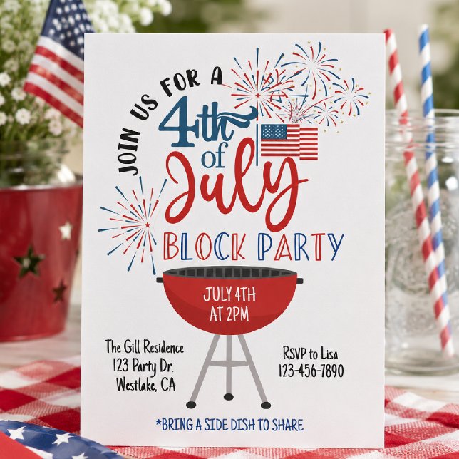 Invitation à la fête de quartier du 14 juillet (Créateur téléchargé)