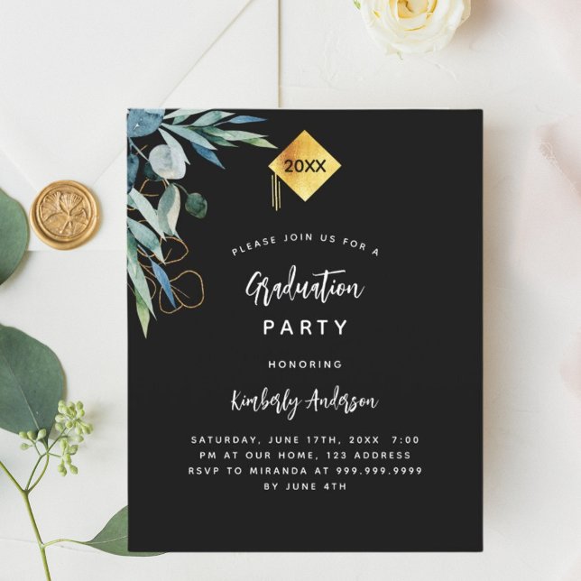 Invitation à la fête de remise de diplômes de verd (Créateur téléchargé)