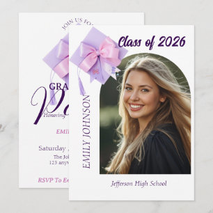 Invitation à la fête de remise des diplômes avec p