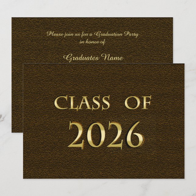 Invitation à la fête de remise des diplômes de la  (Devant / Derrière)