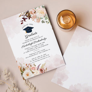 Invitation à la fête de remise des diplômes Floral