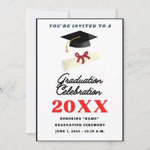 Invitation à la fête de remise des diplômes. invit