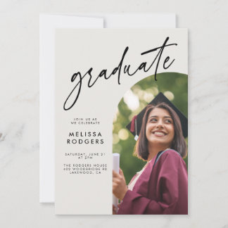 Invitation à la fête de remise des diplômes sous u