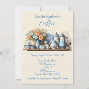 Invitation à la fête de rencontre autour du café