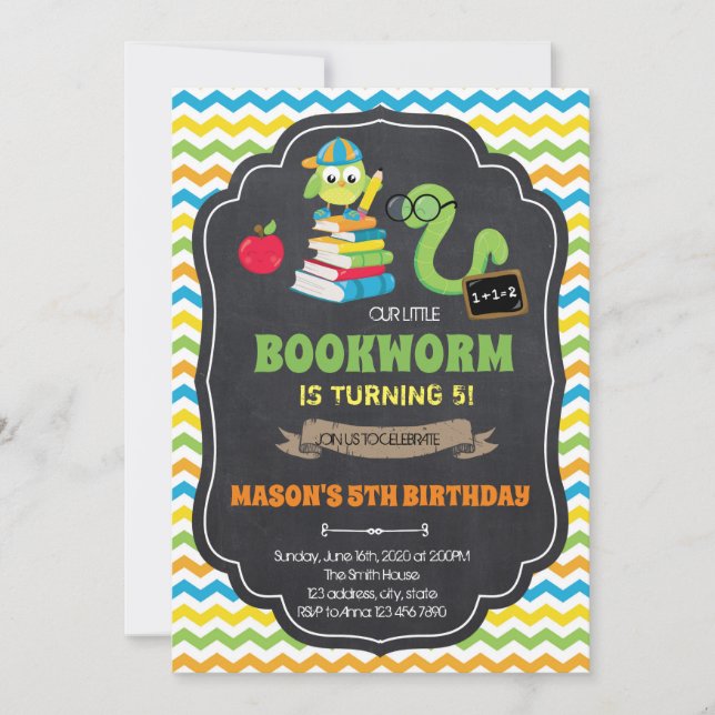 Invitation à la fête de rentrée de bookWorm (Devant)