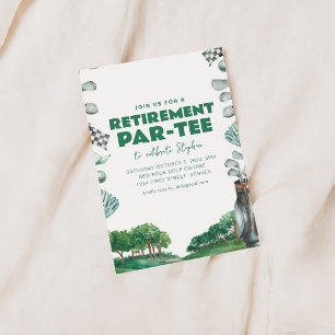 Invitation à la fête de retraite de golf Par-Tee