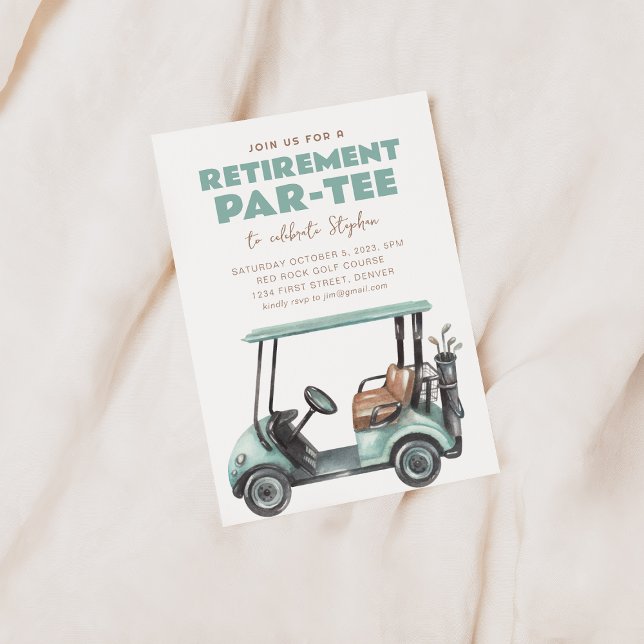 Invitation à la fête de retraite de golf Par-Tee (Créateur téléchargé)
