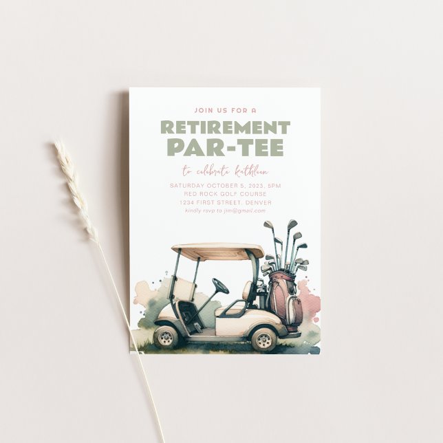 Invitation à la fête de retraite de golf Time to P (Créateur téléchargé)