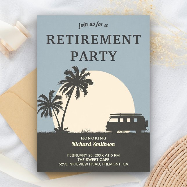 Invitation à la fête de retraite de la camionnette (Créateur téléchargé)