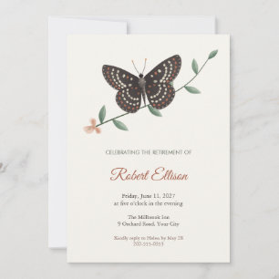 Invitation à la fête de retraite de la papillon à