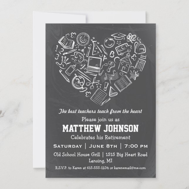 Invitation à la fête de retraite du cœur des ensei (Devant)