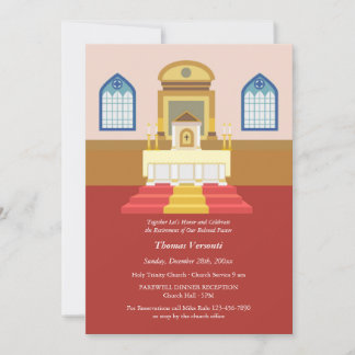 Invitation à la fête de retraite du pasteur