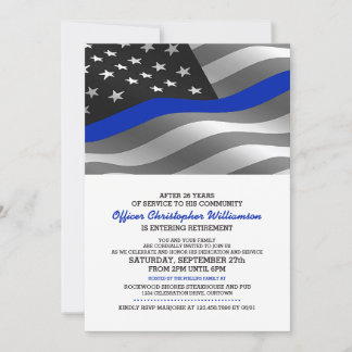 Invitation à la fête de retraite d'un policier