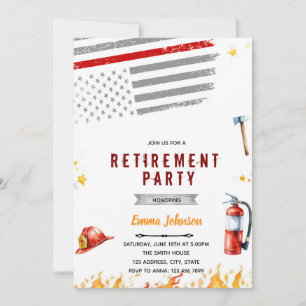 Invitation à la fête de retraite d'un pompier