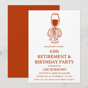 Invitation à la fête de retraite et d'anniversaire