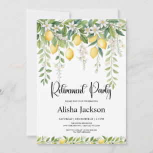 Invitation à la fête de retraite Lemon Leaves