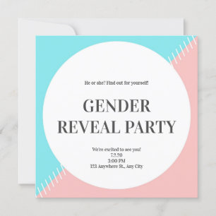 Invitation à la fête de révélation du sexe