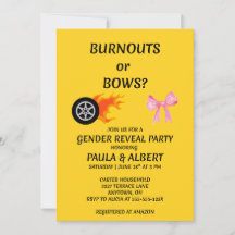 Invitation à la fête de révélation du sexe Bébé Fi