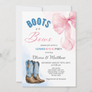 Invitation à la fête de révélation du sexe : Botte
