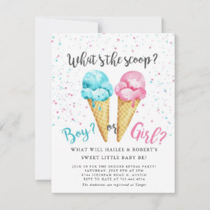 Invitation à la fête de révélation du sexe de bébé