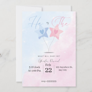 Invitation à la fête de révélation du sexe Il ou E