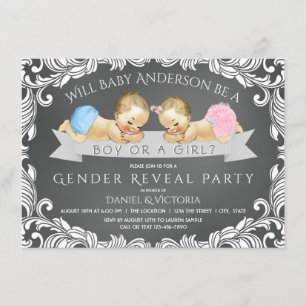 Invitation à la fête de révélation du sexe sur tab
