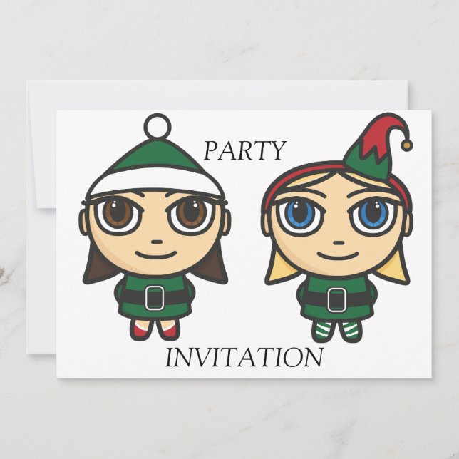 Invitation à la fête de Santas Little Helpers (Devant)