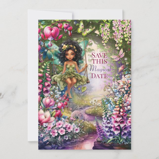 Invitation à la fête de sauvegarde de la fée magiq (Devant)