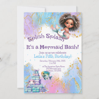 Invitation à la fête de sirène Splish Splash