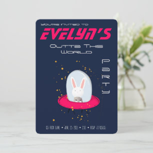 Invitation à la fête de Space Bunny 