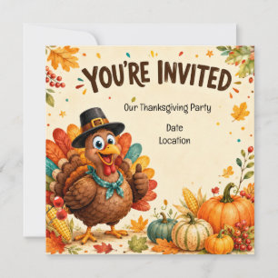 Invitation à la fête de Thanksgiving
