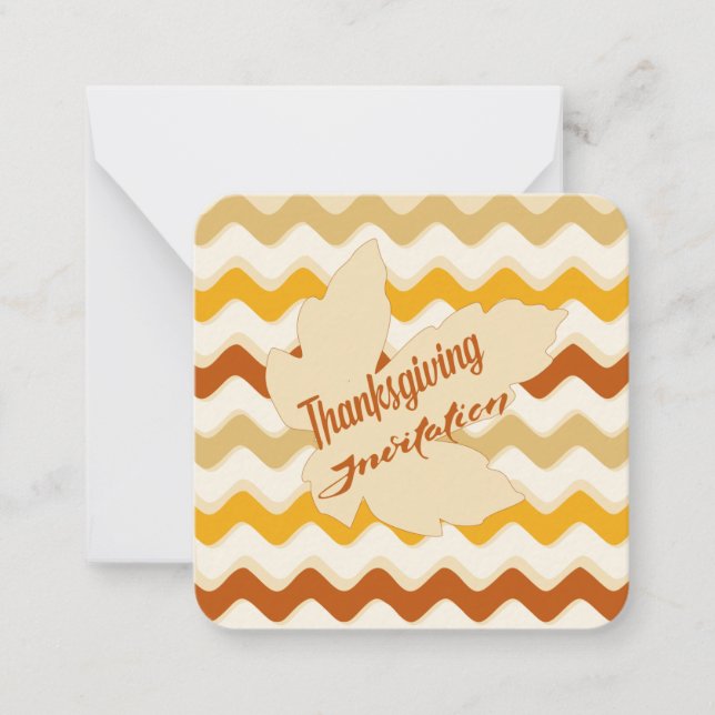 Invitation à la fête de Thanksgiving  (Devant)