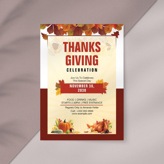 Invitation à la fête de Thanksgiving (Créateur téléchargé)