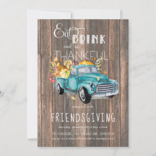 Invitation à la fête de Thanksgiving entre amis