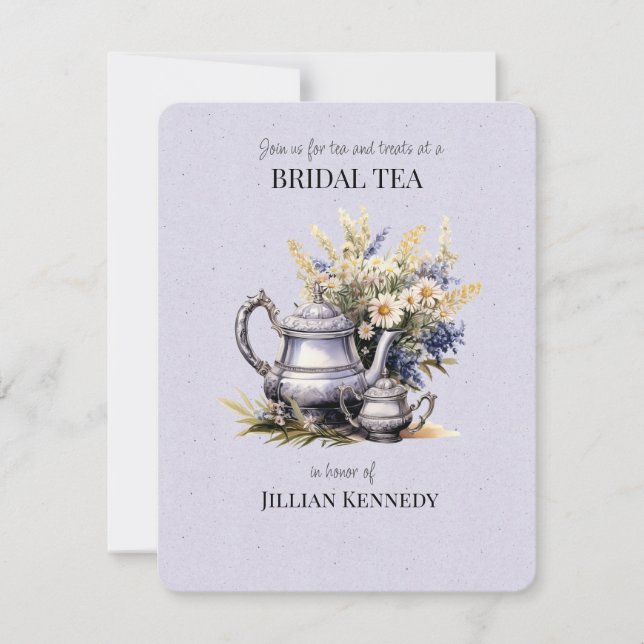 Invitation à la fête de thé de mariage (Devant)