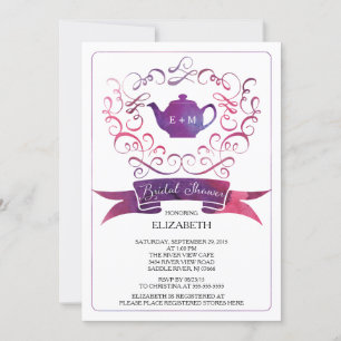 Invitation à la fête de thé Whimsical